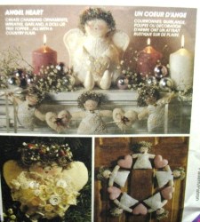 6819 ANGEL HEART ORNAMENTS,DOLL, TOPPER,WREATH COUNTRY PATTERN